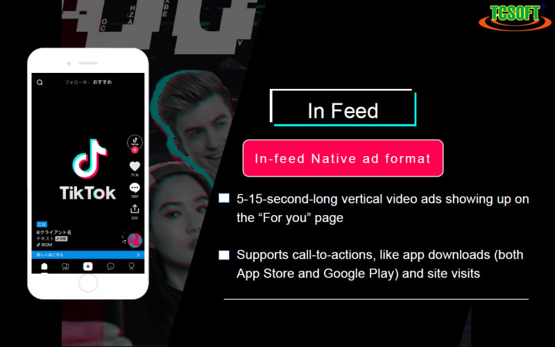 Hình thức In-Feed Native Ad - Tiếp thị Tiktok