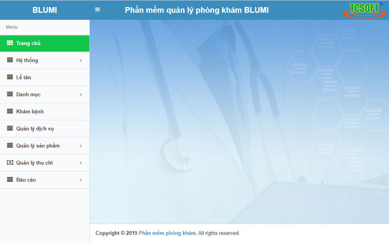 Phần mềm quản lý phòng khám online Blumi