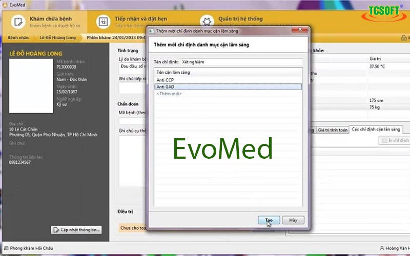 Phần mềm quản lý phòng khám EVOMED