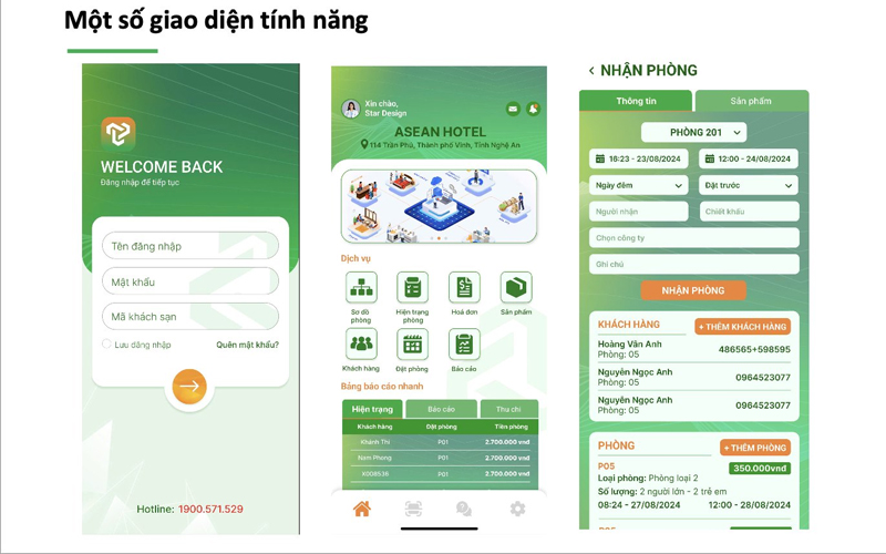 Thông báo giao diện hoàn toàn mới của APP TCSOFT HOTEL