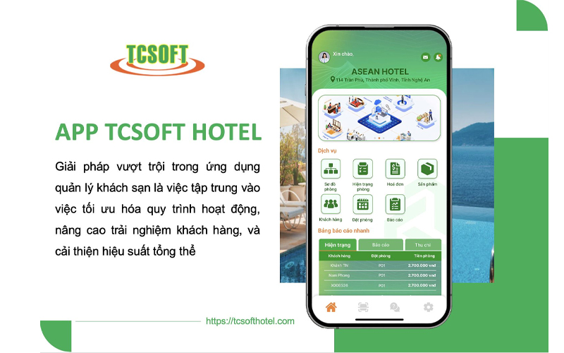 Tại sao nên sử dụng ứng dụng TCSOFT HOTEl quản lý khách sạn